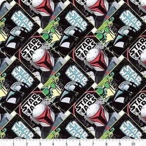 1 Yard Precut Star Wars the Mandalorian Posters Collage Cotton Fabric